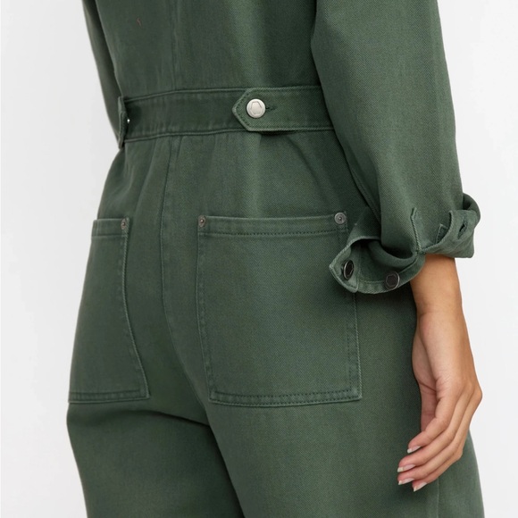 RVCA Green Button-Up Coverall jumpsuit - Picture 9 of 9